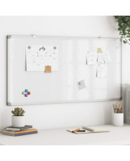 Tableau blanc magnétique 100x50x1,7 cm aluminium | Mobilier & Déco