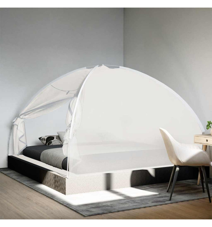 Moustiquaire mongole avec portes 220 maille blanc 200x200x135cm | Mobilier & Déco