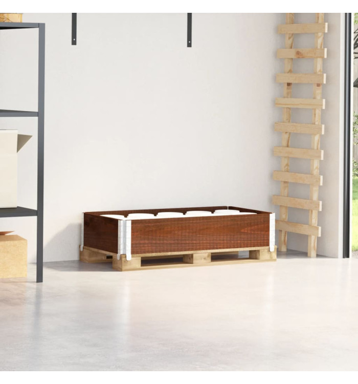 Collier de palette marron 100x50 cm bois de pin solide | Mobilier & Déco