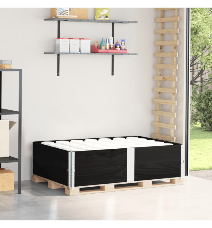 Colliers de palette 2 pcs noir 150x100 cm bois de pin solide | Mobilier & Déco