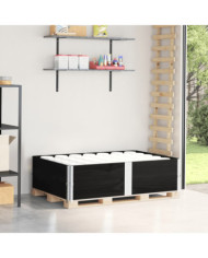 Colliers de palette 2 pcs noir 150x100 cm bois de pin solide | Mobilier & Déco