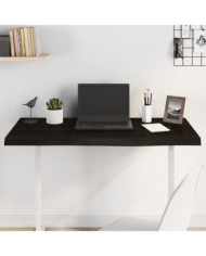 Dessus de bureau marron foncé 100x60x2 cm bois chêne traité | Mobilier & Déco