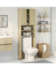 Meuble pour machine à laver chêne sonoma 64x25,5x190 cm | Mobilier & Déco