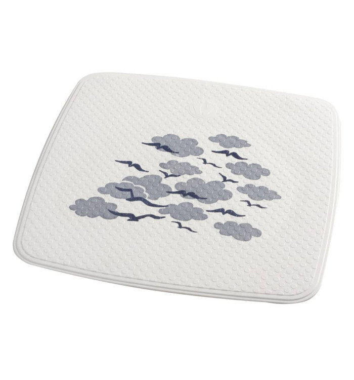 RIDDER Tapis de douche Helgoland 54x54 cm blanc et bleu | Mobilier & Déco
