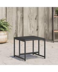 Tabourets de jardin 4 pcs noir acier et textilène | Mobilier & Déco