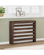 Cache-radiateur chêne marron 104x20x82 cm bois d'ingénierie | Mobilier & Déco