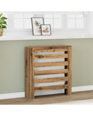 Cache-radiateur chêne artisanal 78x20x82 cm bois d'ingénierie | Mobilier & Déco