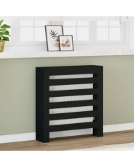 Cache-radiateur noir 78x20x82 cm bois d'ingénierie | Mobilier & Déco