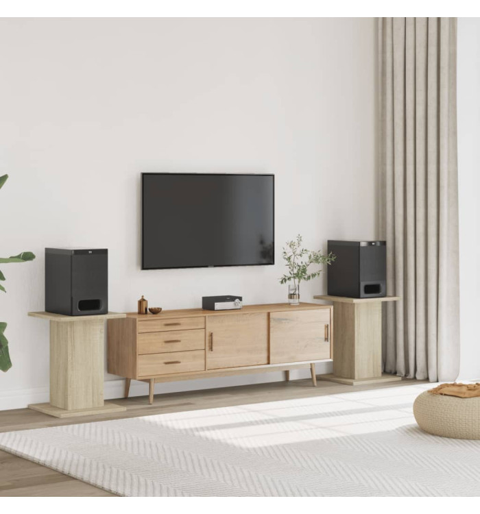 Supports de haut-parleurs 2 pcs chêne sonoma bois d'ingénierie | Mobilier & Déco