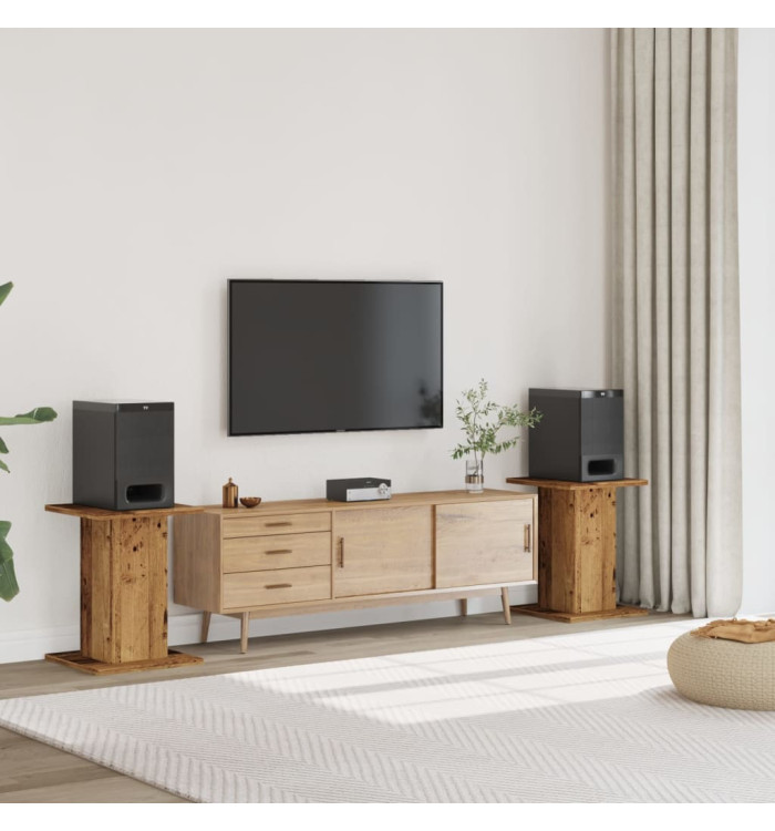 Supports de haut-parleurs 2 pcs vieux bois bois d'ingénierie | Mobilier & Déco