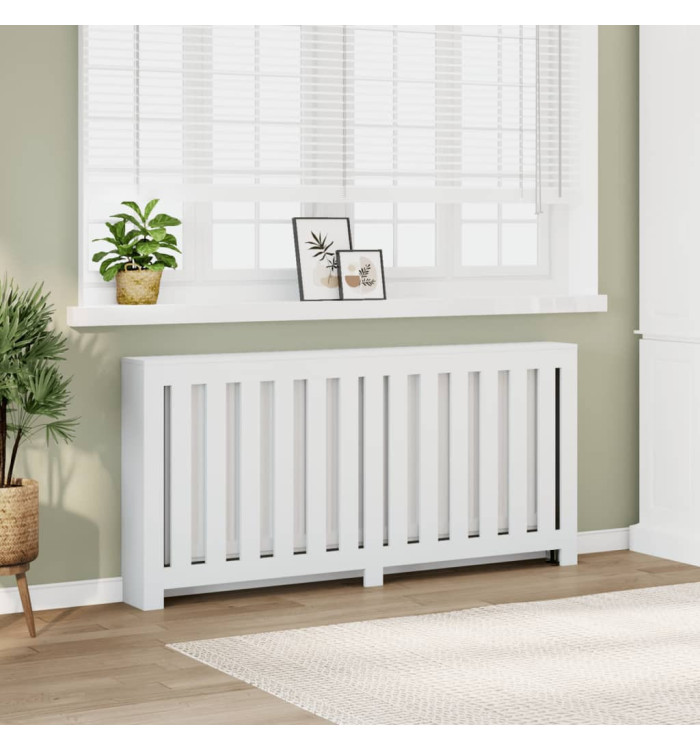 Cache-radiateur blanc 175x20x82 cm bois d'ingénierie | Mobilier & Déco
