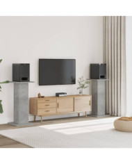 Supports de haut-parleurs 2 pcs gris béton bois d'ingénierie | Mobilier & Déco