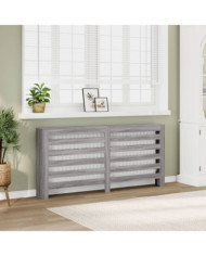 Cache-radiateur sonoma gris 175x20x82 cm bois d'ingénierie | Mobilier & Déco