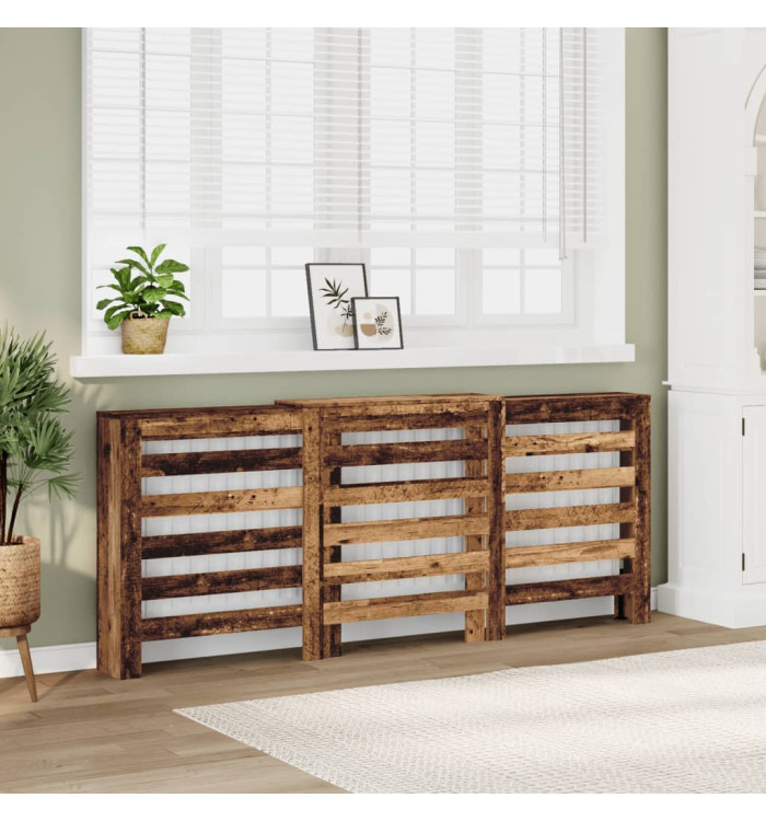 Cache-radiateur vieux bois 205x21,5x83,5 cm bois d'ingénierie | Mobilier & Déco