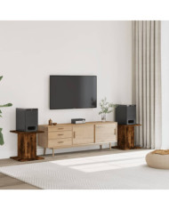 Supports de haut-parleurs 2 pcs chêne fumé bois d'ingénierie | Mobilier & Déco