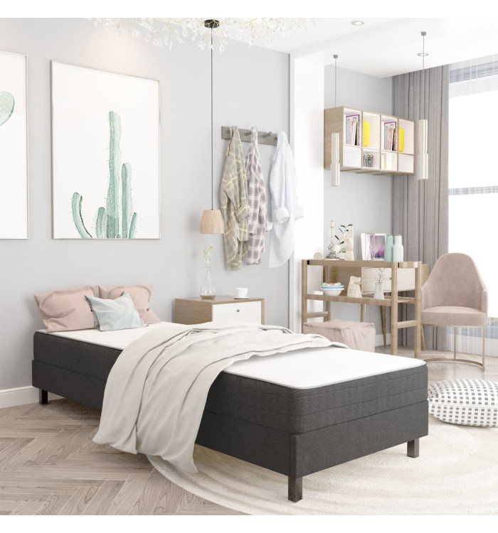 Sommier à lattes de lit sans matelas gris tissu 80x200 cm | Mobilier & Déco