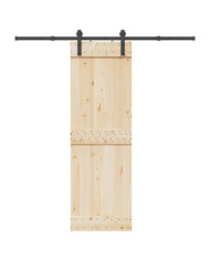 Kit de quincaillerie de porte coulissante 200 cm Acier Noir | Mobilier & Déco
