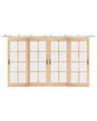 Kit fixation porte coulissante 400 cm Acier inoxydable Argenté | Mobilier & Déco