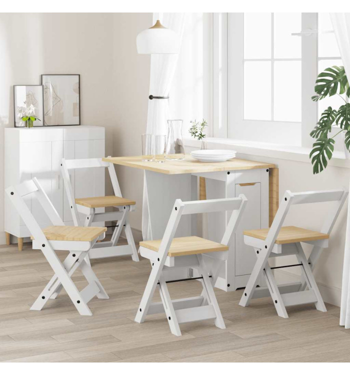 Chaises à manger pliables lot de 4 Corona bois massif de pin | Mobilier & Déco