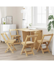 Chaises à manger pliables lot de 4 Corona bois massif de pin | Mobilier & Déco