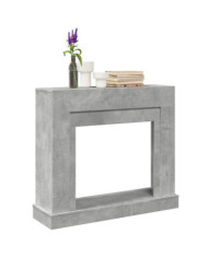  Cadre de cheminée gris béton 100x30x87,5 cm bois d'ingénierie | Mobilier & Déco