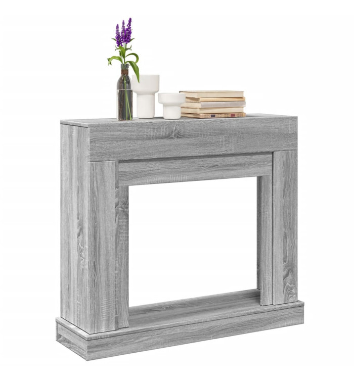  Cadre de cheminée sonoma gris 100x30x87,5 cm bois d'ingénierie | Mobilier & Déco