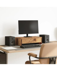 Support de moniteur avec tiroirs vieux bois bois d'ingénierie | Mobilier & Déco