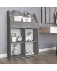 Porte-revue pour enfants Gris béton 71x30x114cm Bois ingénierie | Mobilier & Déco