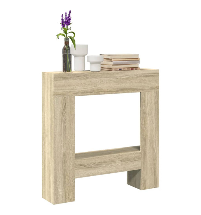  Cadre de cheminée chêne sonoma 81x18x82 cm bois d'ingénierie | Mobilier & Déco