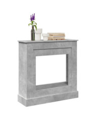  Cadre de cheminée gris béton 90x30x90 cm bois d'ingénierie | Mobilier & Déco