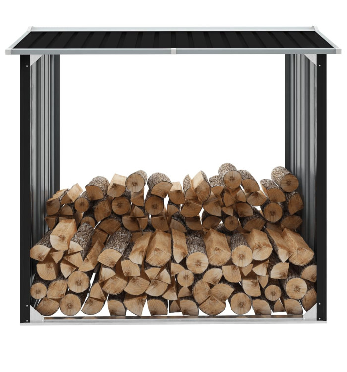 Abri de stockage à bois Acier galvanisé 172x91x154cm Anthracite | Mobilier & Déco