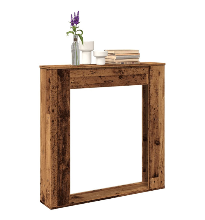  Cadre de cheminée vieux bois 100x20x100 cm bois d'ingénierie | Mobilier & Déco