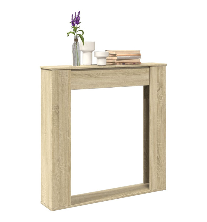  Cadre de cheminée chêne sonoma 100x20x100 cm bois d'ingénierie | Mobilier & Déco