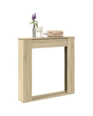  Cadre de cheminée chêne sonoma 100x20x100 cm bois d'ingénierie | Mobilier & Déco