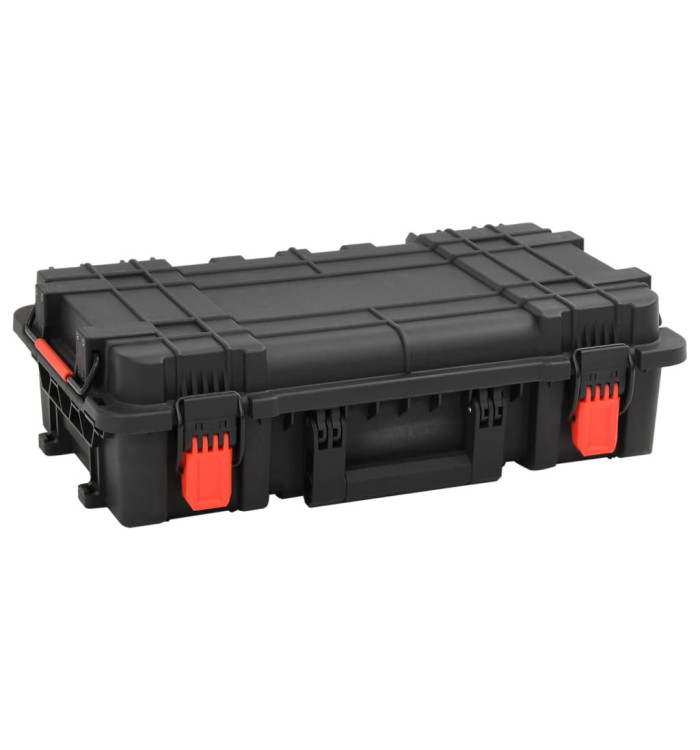 Mallette de transport portable noir 56,5x34x16 cm PP | Mobilier & Déco