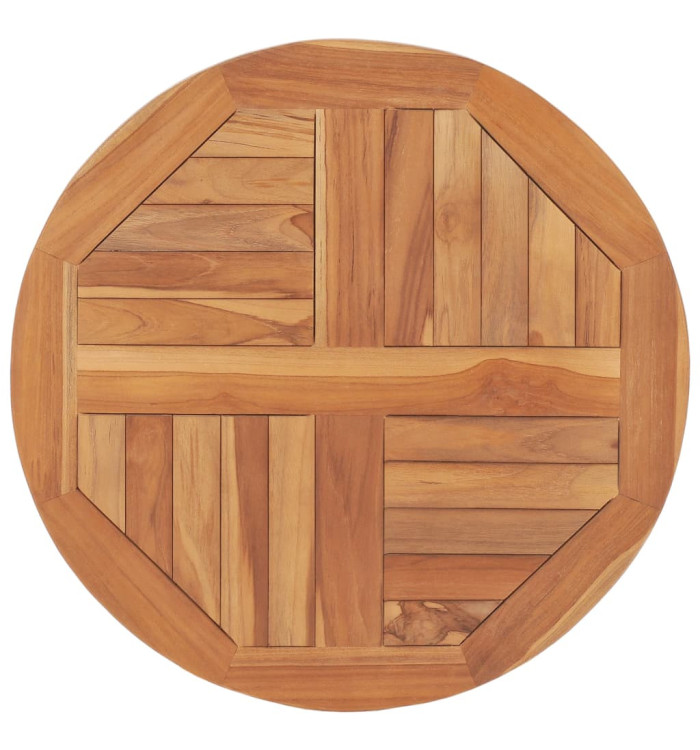 Dessus de table Bois de teck solide Rond 2,5 cm 60 cm | Mobilier & Déco
