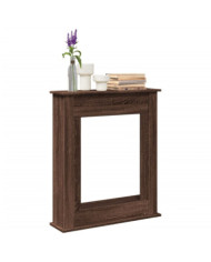  Cadre de cheminée chêne marron 75x20x87,5 cm bois d'ingénierie | Mobilier & Déco