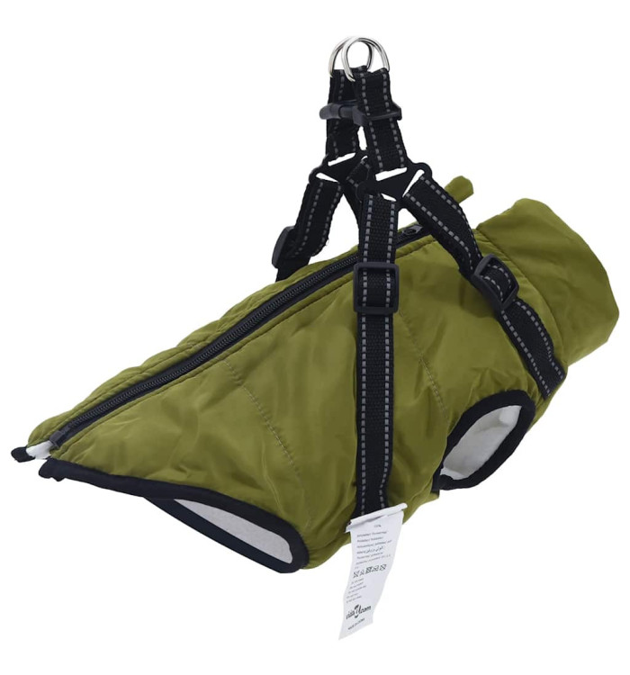 Manteau pour chiens avec harnais imperméable réfléchissant L36 | Mobilier & Déco