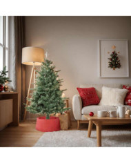 Jupe de sapin de Noël rouge Ø56x23 cm plastique | Mobilier & Déco