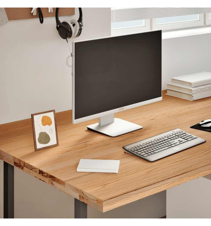 Dessus de bureau marron clair bois chêne massif rectangulaire | Mobilier & Déco