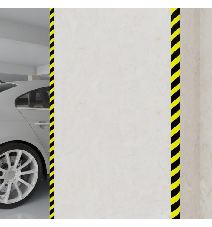 Protecteurs d'angle 2 pcs Jaune et noir 4x3x100 cm PU | Mobilier & Déco