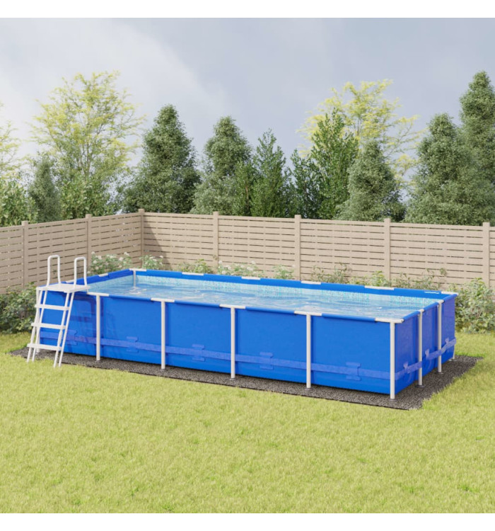 Bâche de piscine gris clair 999x500 cm géotextile polyester | Mobilier & Déco