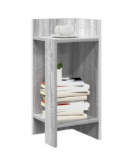 Table d'appoint avec étagère sonoma gris 25,5x27x60 cm | Mobilier & Déco