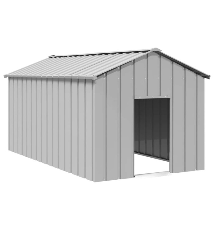 Niche pour chien avec toit noir 114x202x101 cm acier galvanisé | Mobilier & Déco