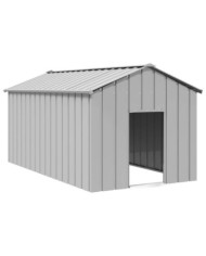 Niche pour chien avec toit noir 114x202x101 cm acier galvanisé | Mobilier & Déco