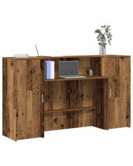 Bureau de réception vieux bois 180x50x103,5cm bois d'ingénierie | Mobilier & Déco