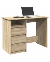 Bureau chêne sonoma 102x50x75 cm bois d'ingénierie | Mobilier & Déco