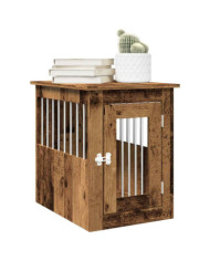 Meuble de cage chien vieux bois 45x62x59 cm bois d'ingénierie | Mobilier & Déco