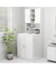 Meuble pour machine à laver Blanc brillant 70,5x25,5x90 cm | Mobilier & Déco