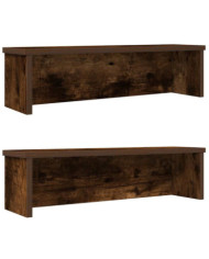  Étagères de cuisine empilables 2 pcs chêne fumé 60x15x16 cm | Mobilier & Déco